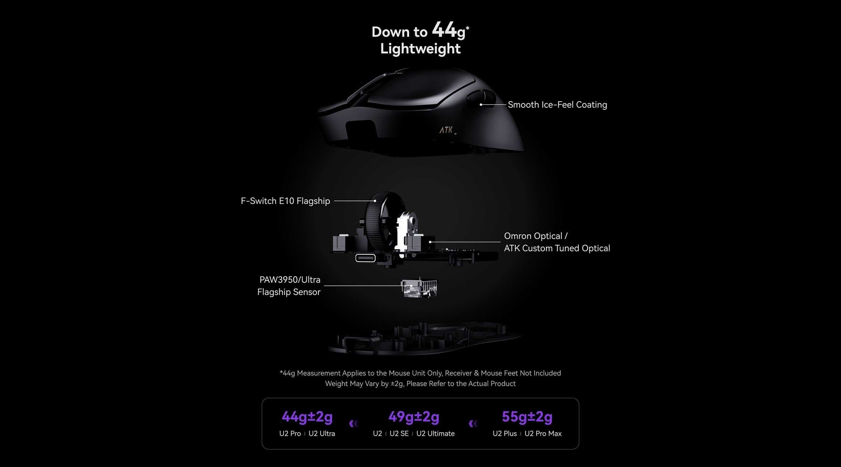 ATK U2 Lightweight Gaming Mouse for Precision and Comfort