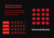 X-Raypad Obsidian Mouse Skates - Universal Donuts
