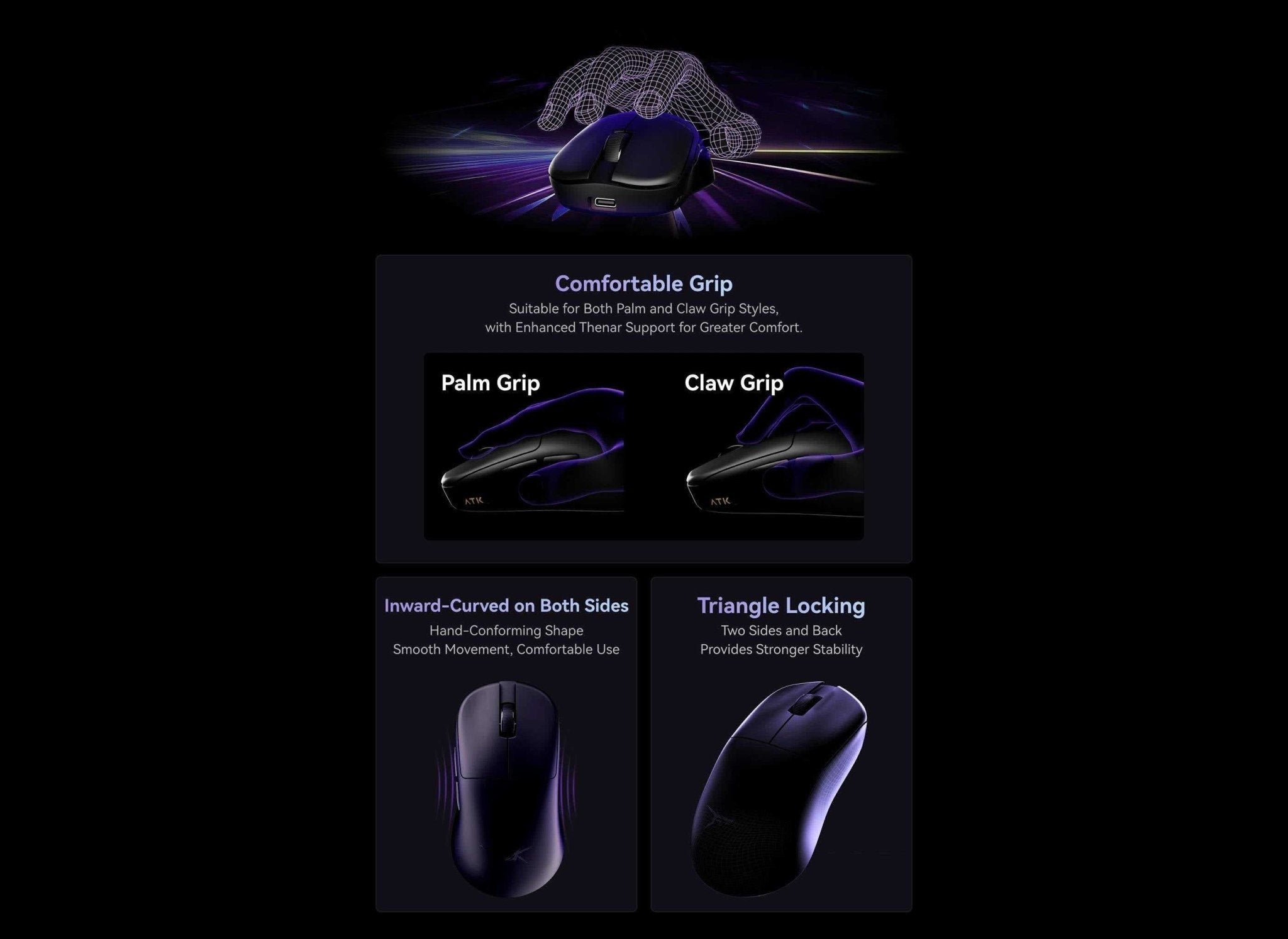 ATK U2 Ultimate Mouse (Black) Mouse - InputGear DE