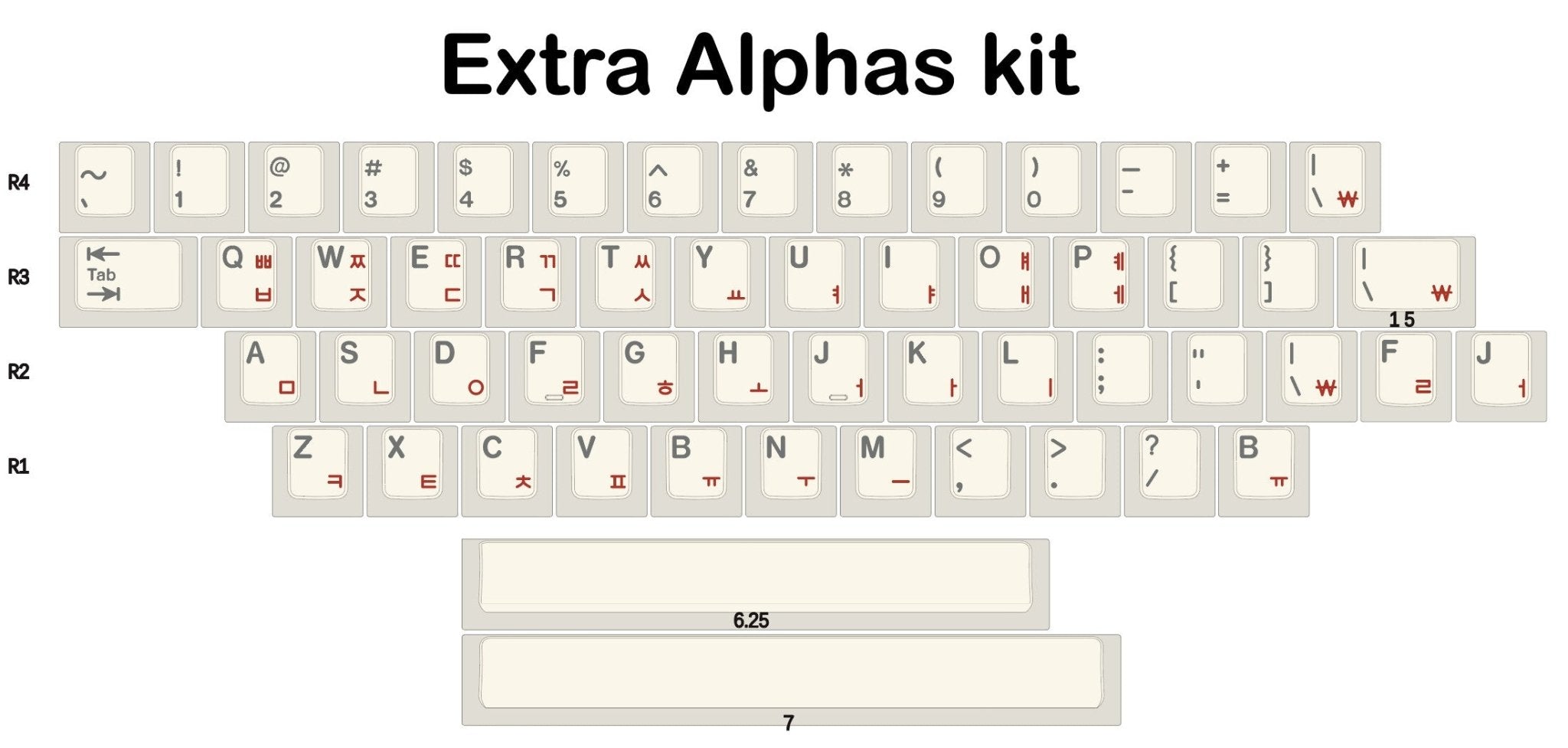 EPBT Simple Hangul Keycap Set - InputGear DE