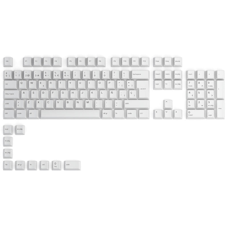 GPBT Arctic White Keycaps (ISO-ES) Keycap Set - InputGear DE