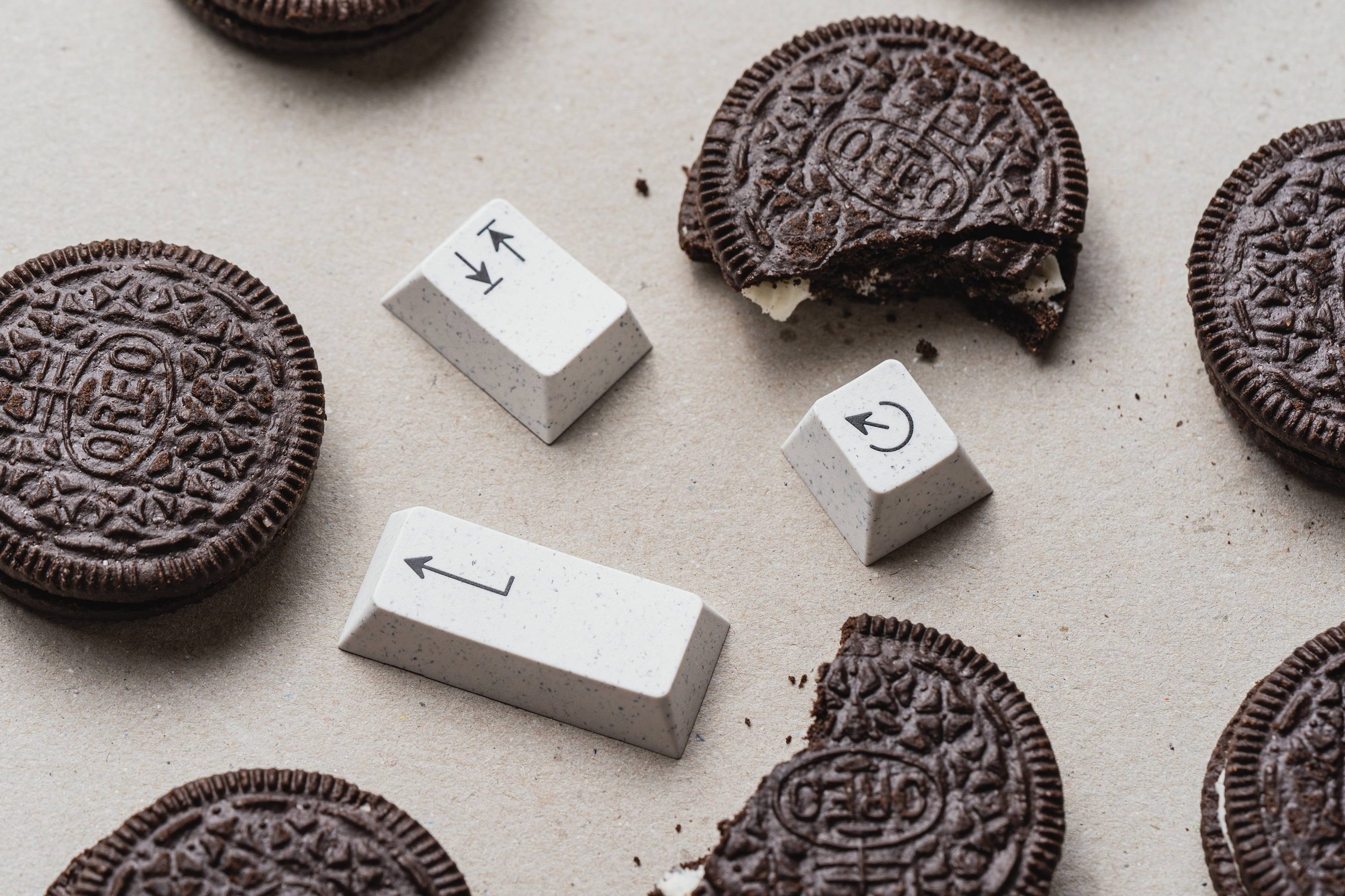 PBTFans Cookies'n'Cream Keycap Set