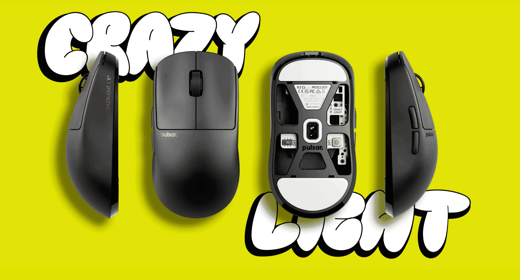 Pulsar X2 CRAZYLIGHT Medium (Uyuni White) Mouse - InputGear DE