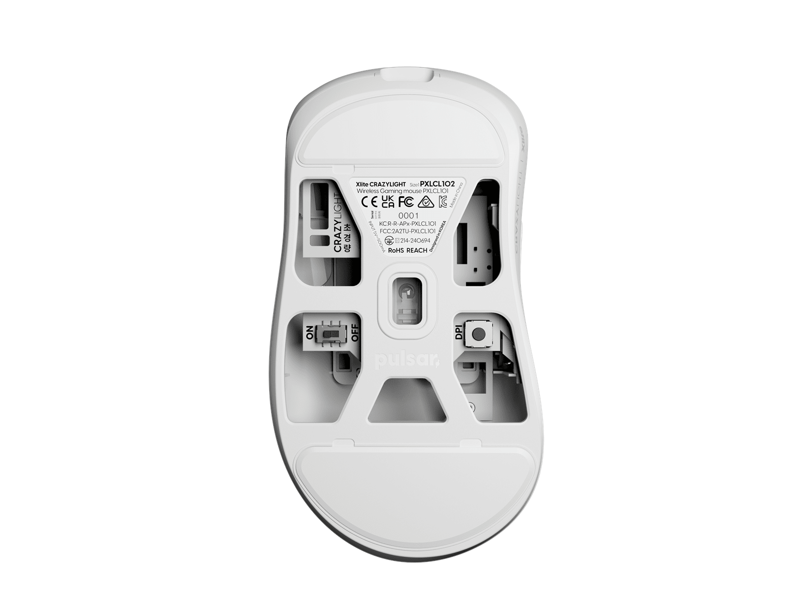 Pulsar Xlite CRAZYLIGHT Mini (Uyuni White) Mouse - InputGear DE