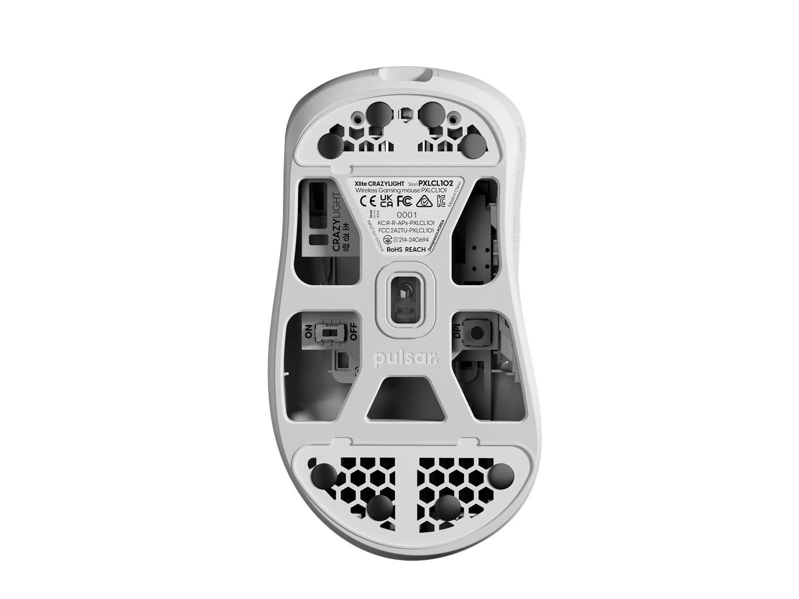 Pulsar Xlite CRAZYLIGHT Mini (Uyuni White) Mouse - InputGear DE
