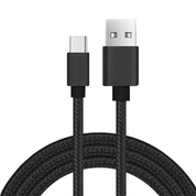 Schwarz Nylon USB-C Kabel (1m) - InputGear DE