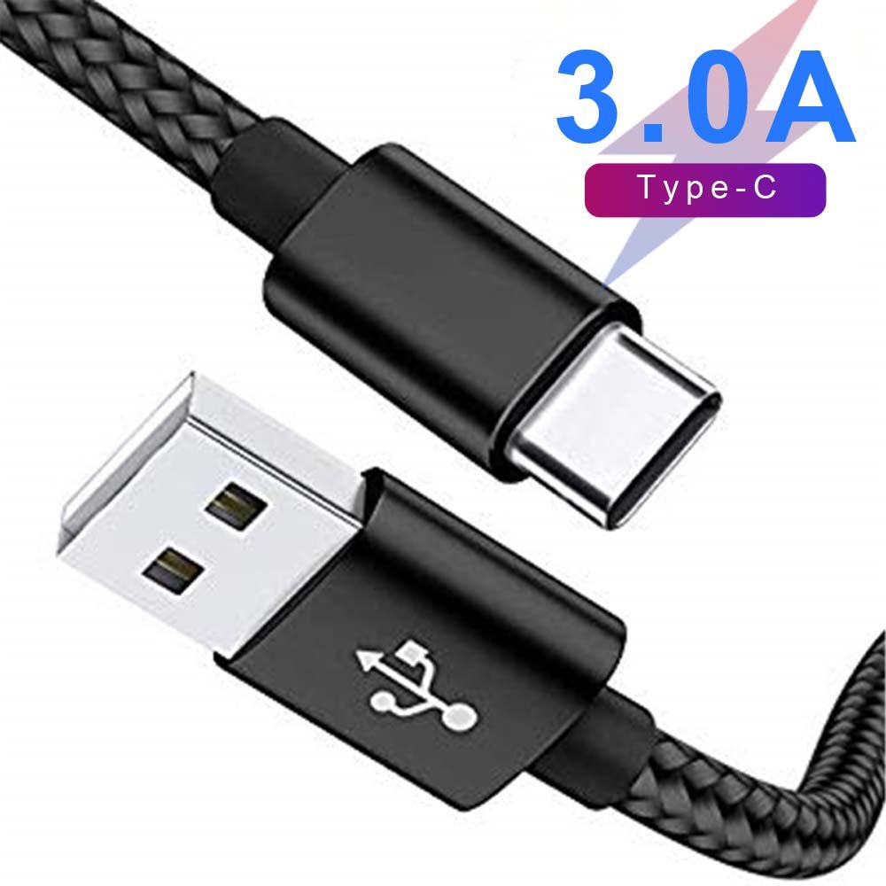 Schwarz Nylon USB-C Kabel (1m) - InputGear DE