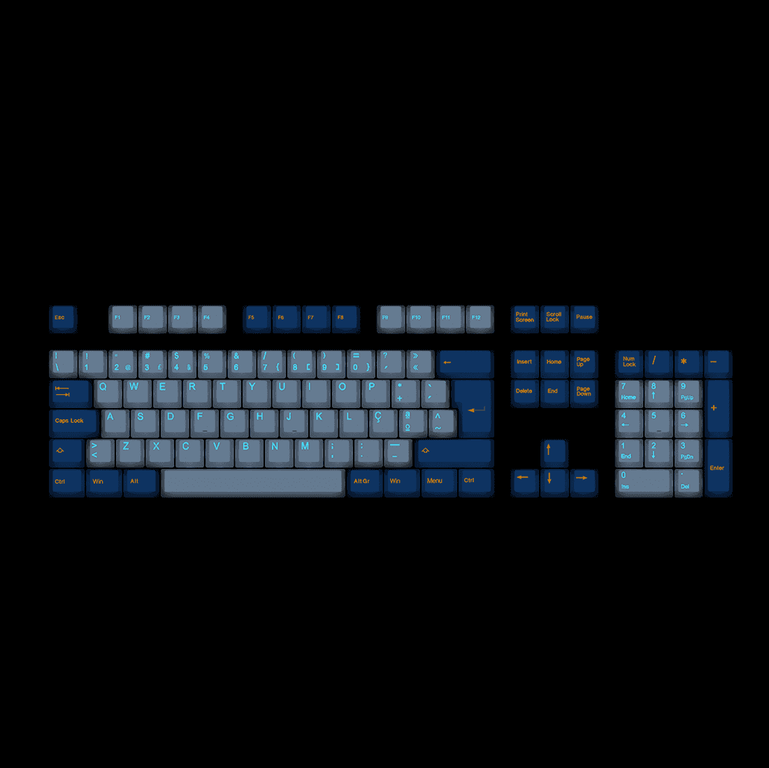 Tai-Hao Blue Moon (ISO-PT) Keycap Set - InputGear DE