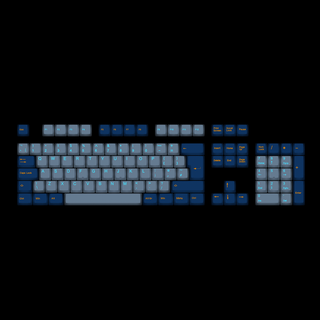 Tai-Hao Blue Moon (ISO-UK) Keycap Set - InputGear DE