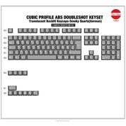 Tai-Hao Smoky Quartz (ISO-DE) Keycap Set - InputGear DE