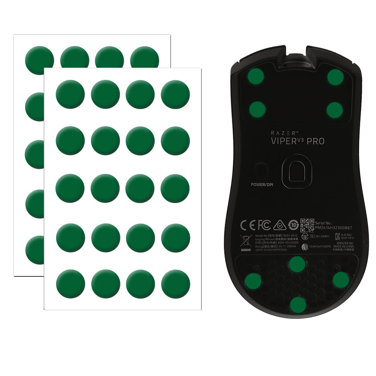 X-Raypad Jade Air Mouse Skates - Universal Dots - InputGear DE