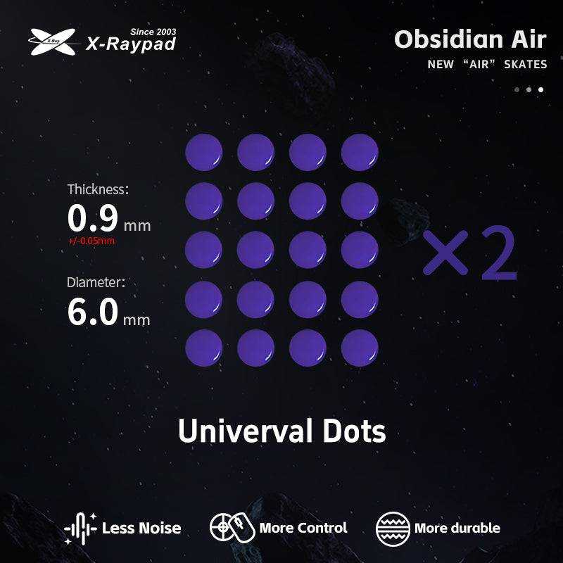 X-Raypad Obsidian Air Mouse Skates - Universal Dots (Purple) - InputGear DE