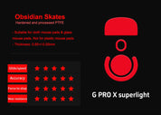 X-Raypad Obsidian Mouse Skates - InputGear DE